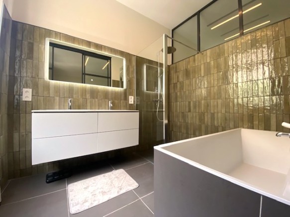 salle de bain (baignoire + douche)